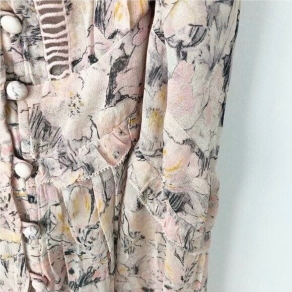 NWT Anthropologie Curtain Top 2X Pink Semi-Sheer Floral Duster - Picture 8 of 10